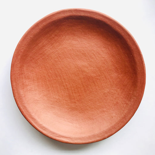Red Clay Dinner Plate with Flat Borders - Large - 11”