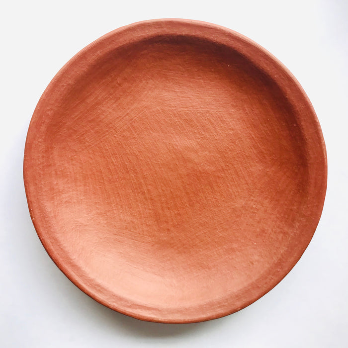 Red Clay Dinner Plate with Flat Borders - Large - 11”
