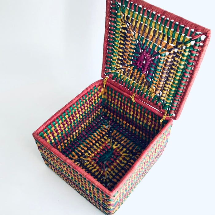 Colorful Palm Fiber Box