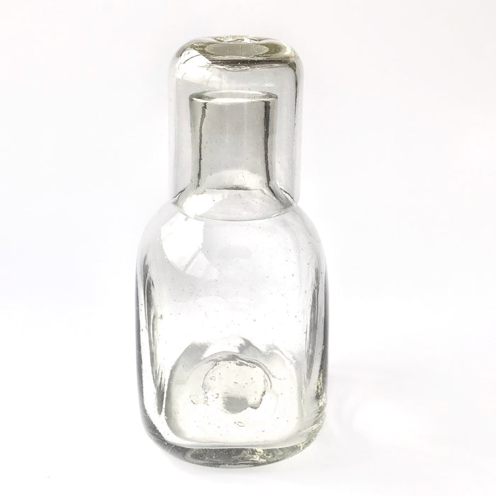 Blown Glass Water Carafe & Glass - Clear