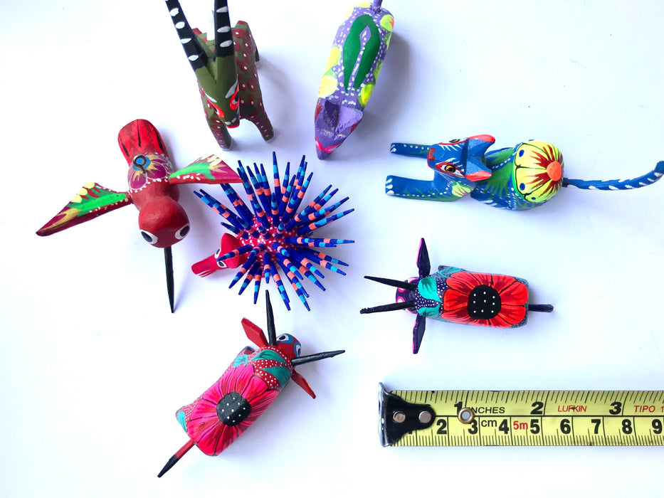 Miniature Hand Carved and Painted Alebrijes