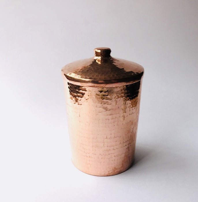 Copper Jar with Lid - Large