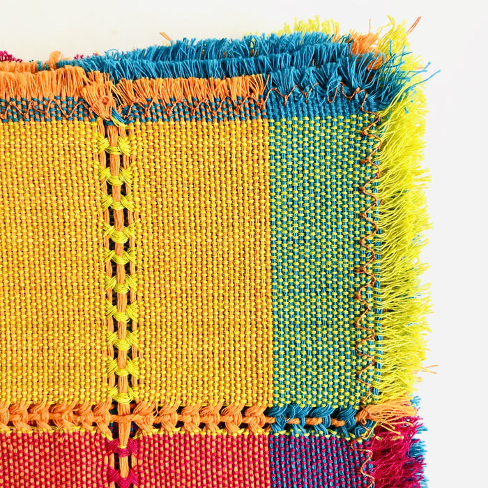 Pedal Loom Handwoven Cotton Napkins - Fiesta - Set of 4