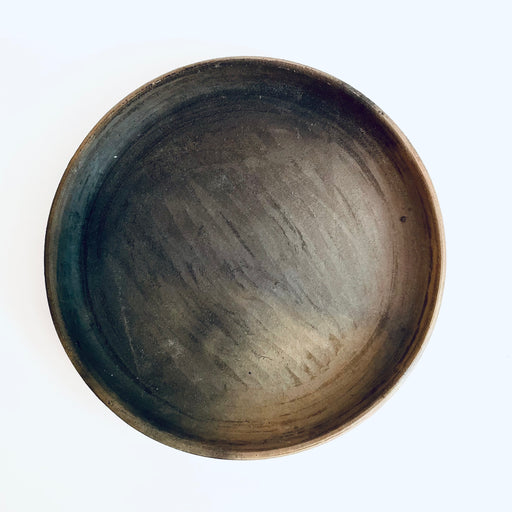 Brown Smoked Clay Plates with High Borders - Medium 8”