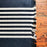 Wide Striped Placemats - Navy & White - Handmade on Pedal Loom - Set of 4