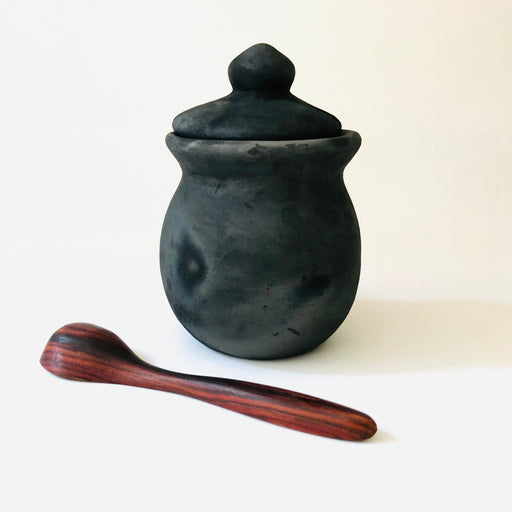 Black Clay Jar for Worm Salt - Matte