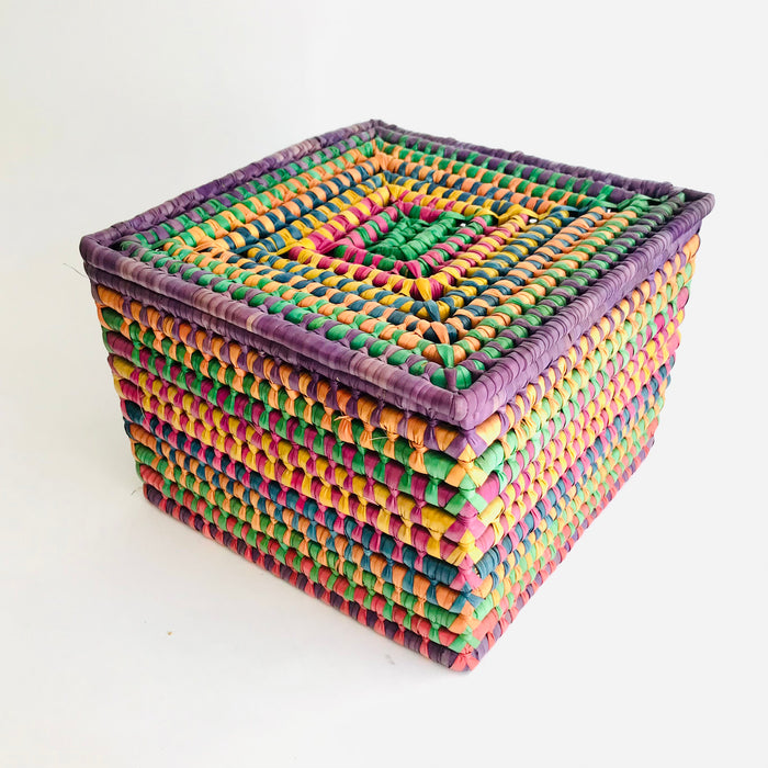 Colorful Palm Fiber Box