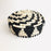 Black & White Palm Fiber Tortillero / Bread Basket - Spiral - Medium