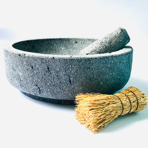 Volcanic Mortar & Pestle - Molcajete - Chalicelike Base - Large 12”