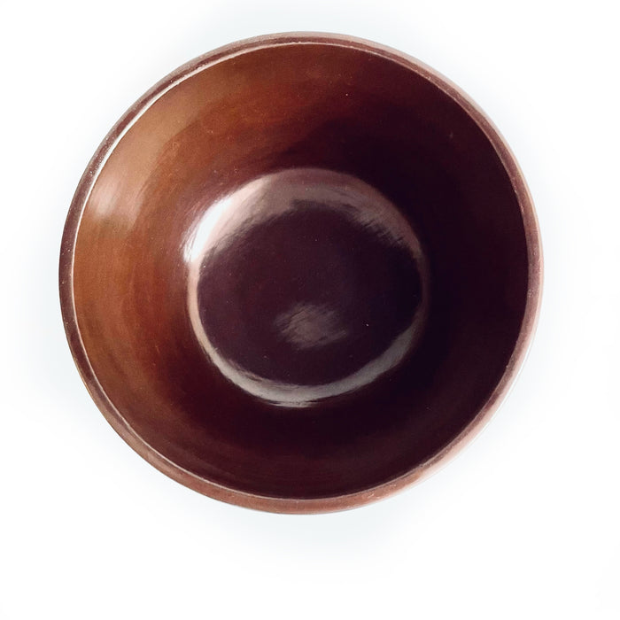 Burnished Clay Bowl - Large - Brown