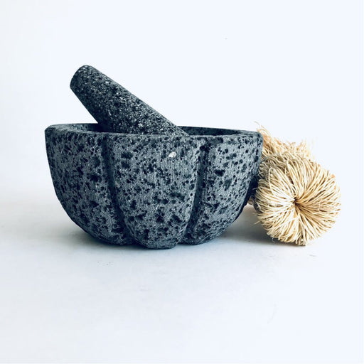 Volcanic Rock Mortar & Pestle - Mini Molcajete - Pumpkin