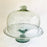Blown Glass Cake Stand with the Bell - Large