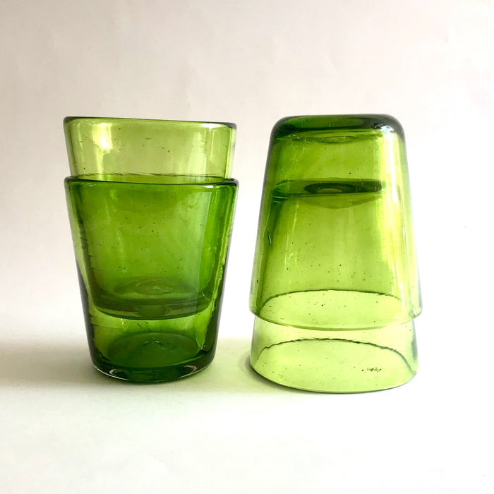 Blown Glass Conical Tumblers - Set of 4