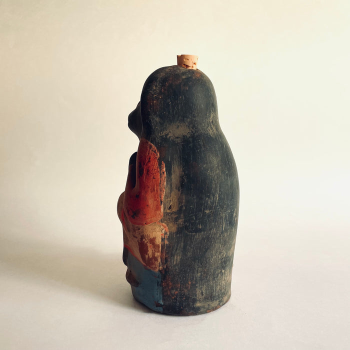 Painted Clay Monkey Mezcal Bottle - Chango Mezcalero - Medium - Telerita