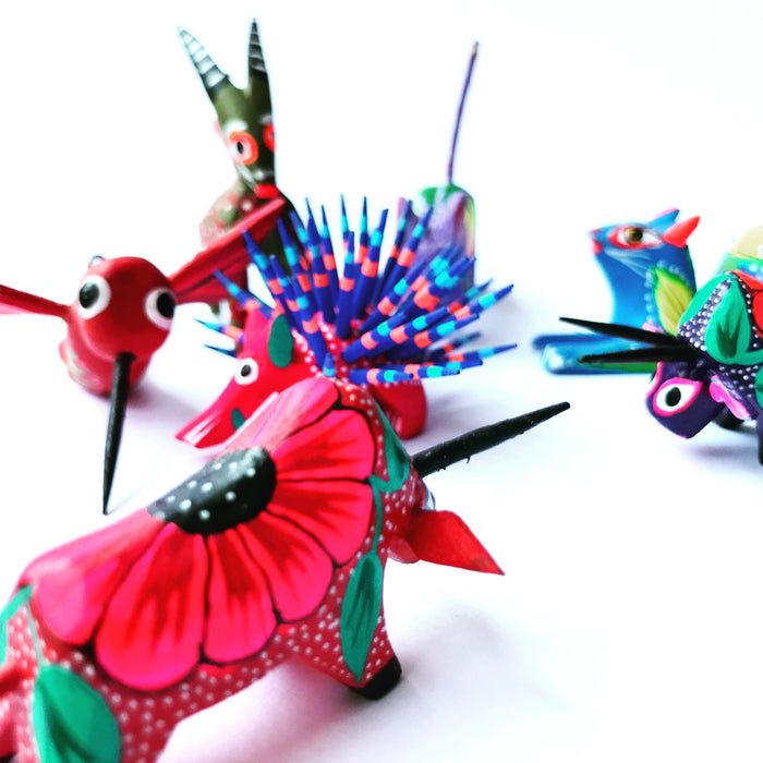 Miniature Hand Carved and Painted Alebrijes