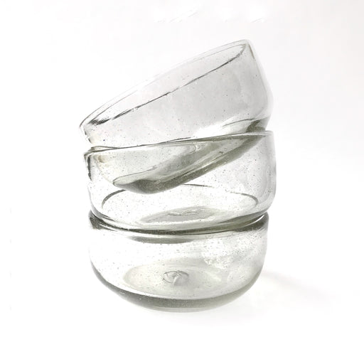 Blown Glass Bowl - Medium - Clear - 5.5”