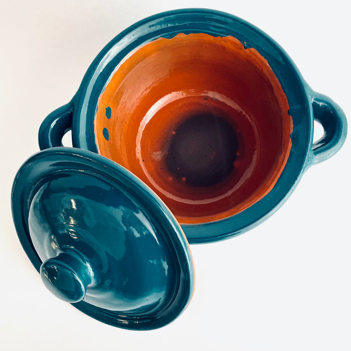 Glazed Pot - Cazuela - Small - Peacock Turquoise