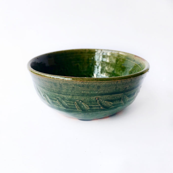Green Glazed Clay Bowl - Small