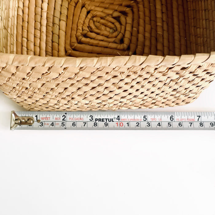 Palm Fiber Basket with Lid - Square