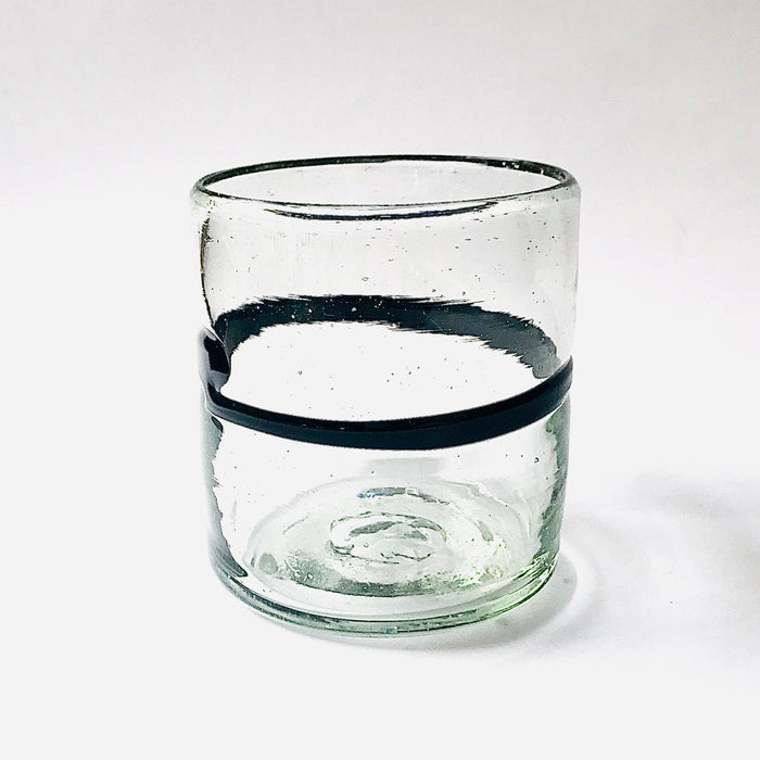 Mexico 1492 - Blown Glass Tumbler with Black filament