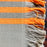Wide Striped Placemats - Beige & Orange - Handmade on Pedal Loom - Set of 4