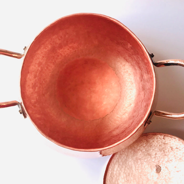 Copper Bean Pot with Lid - 2.5l