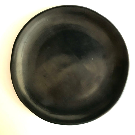 Black Clay Plate - Glossy - Medium 24cm/9.5”