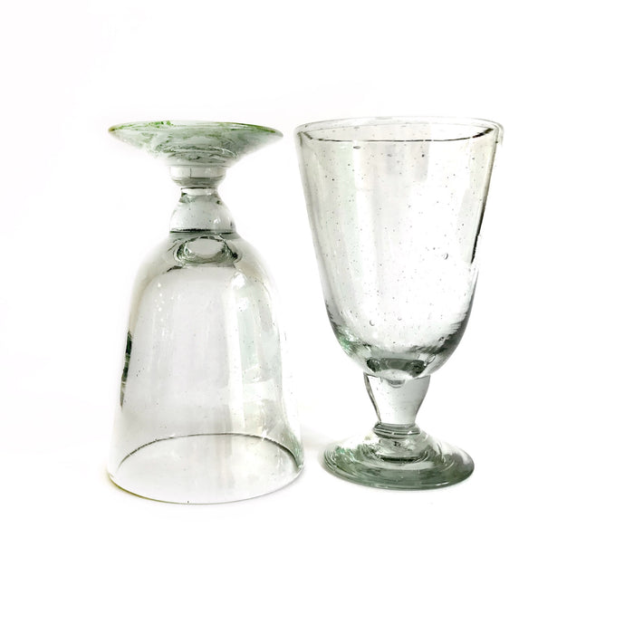 Blown Glass Bell Shaped Water Goblet