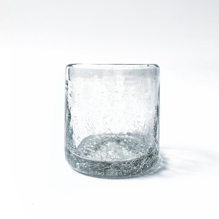 Crackled Blown Glass Tumbler