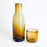 Blown Glass Water Carafe & Glass - Cylindrical - Amber