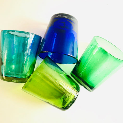 Blown Glass Conical Tumblers - Set of 4