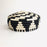 Black & White Palm Fiber Tortillero / Bread Basket - Spiral - Medium