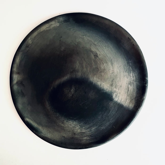 Black Clay Plate - Matte - Large