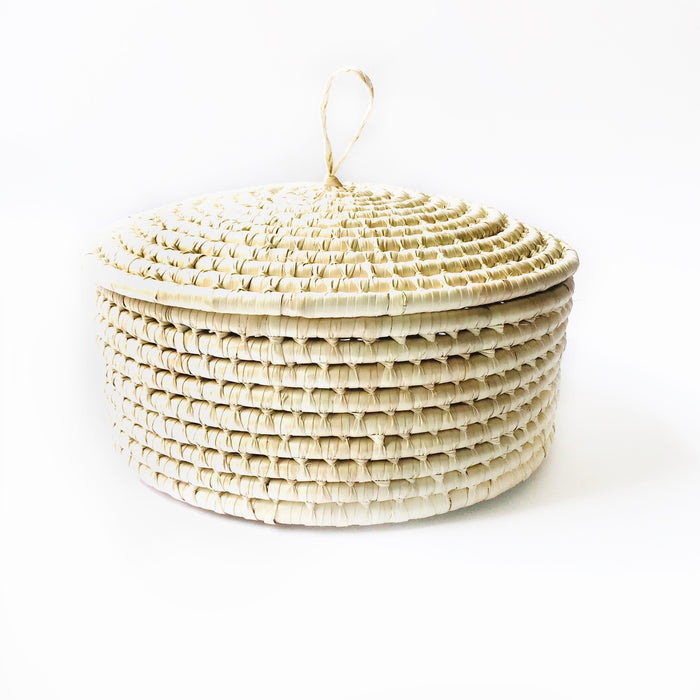 White Palm Fiber Tortillero / Bread Basket - Large