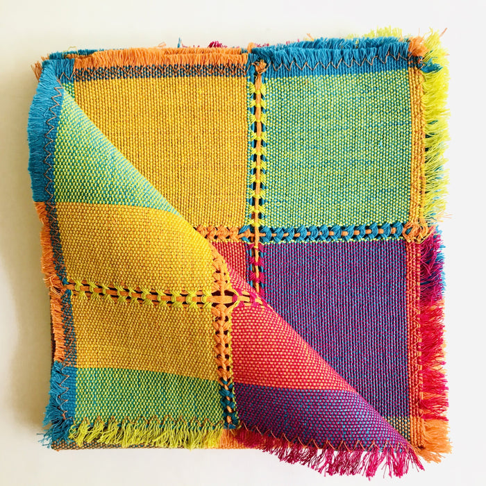 Pedal Loom Handwoven Cotton Napkins - Fiesta - Set of 4