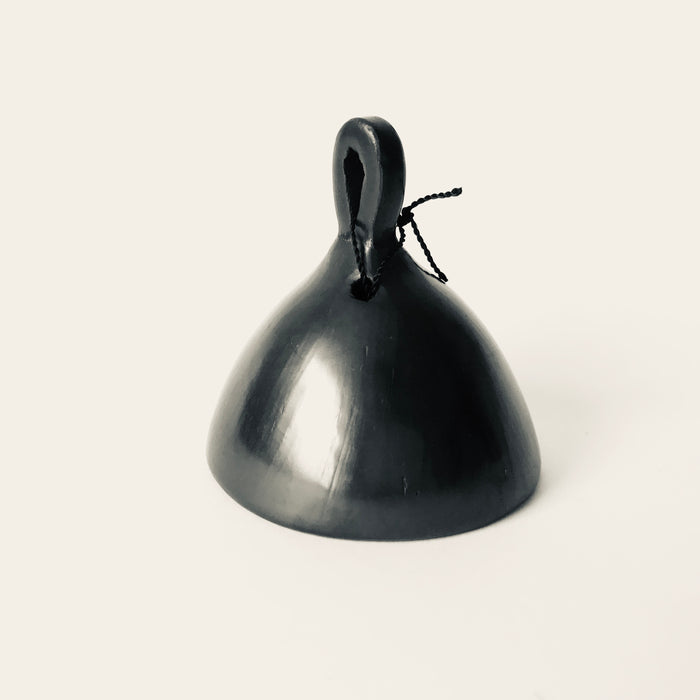 Mexico 1492 - Black Clay Bell, smooth or carved, handmade by Oaxacan artisans