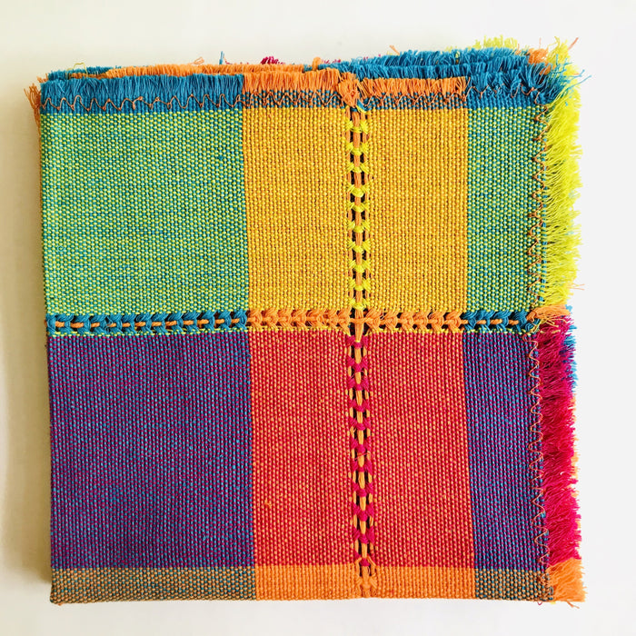 Pedal Loom Handwoven Cotton Napkins - Fiesta - Set of 4