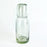 Blown Glass Water Carafe & Glass - Cylindrical - Clear