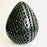 Black Clay Carved Candelholder - Egg Shaped - Large