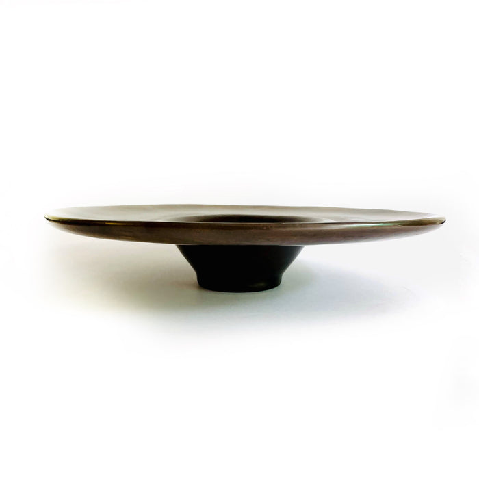 Burnished Clay Deep Plate - Large - Brown