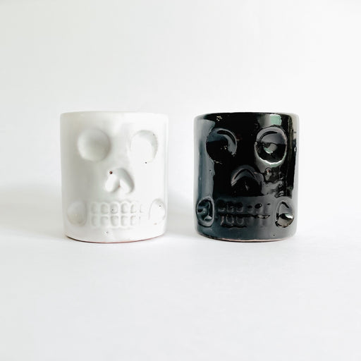 Glazed Clay Calavera Tequila/Mezcal Shot Glass