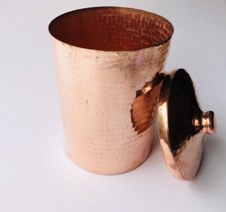 Copper Jar with Lid - Large