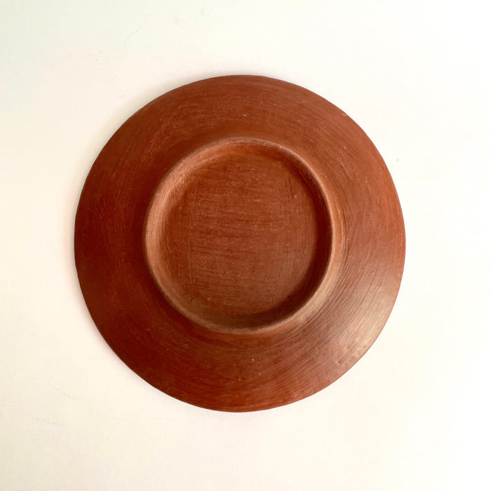Red Clay Plate with Base - Medium - 8”