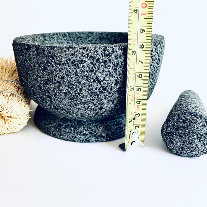 Volcanic Rock Mortar & Pestle - Molcajete - Chalicelike Base - 5”