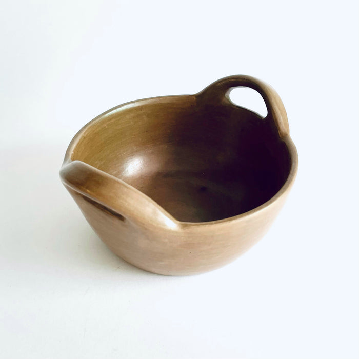 Burnished Clay Cazuelita Salsa Bowl - Mini - Tan