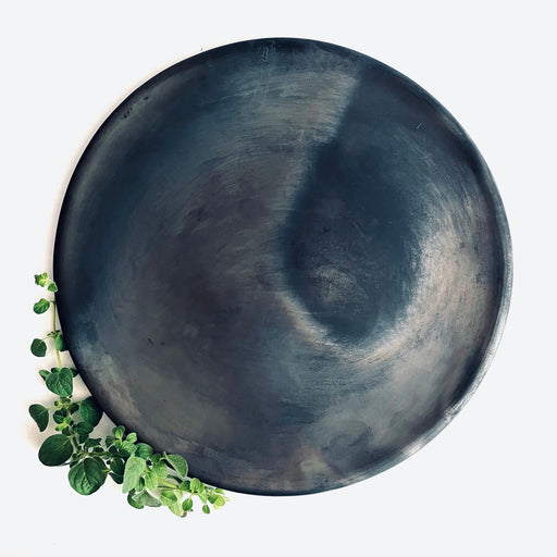 Black Clay Plate - Matte - Large