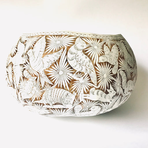 Carved Gourd Bowl - Large