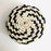 Black & White Palm Fiber Tortillero / Bread Basket - Spiral - Medium