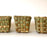 Mexico 1492 - set of 3 small, palm leaf baskets, ideal for keeping garlic, herbs, dry chili peppers, or serve individual portions of tortilla chips. Hand made. 